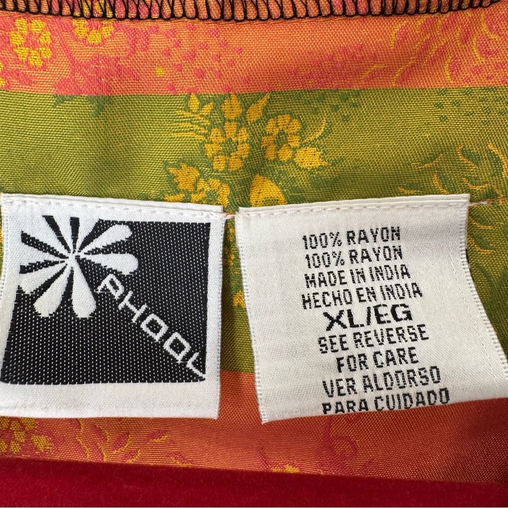 Phool Boho Patchwork Floral Button Tunic Top Sz X… - image 9